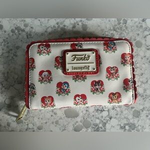 Loungefly White and Red Character Wallet